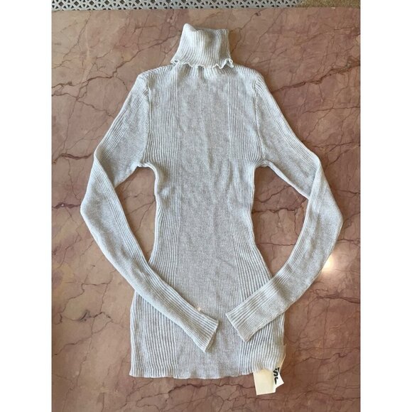 SER.O.YA Piper Sweater in Silver XSmall New Womens Turtleneck Knit Top - Picture 6 of 16